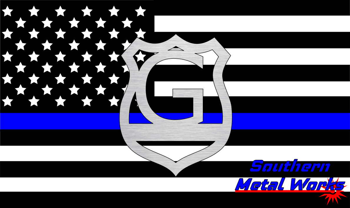 Police Badge A-Z Monogram Décor-DXF/SVG/PNG-Digital File