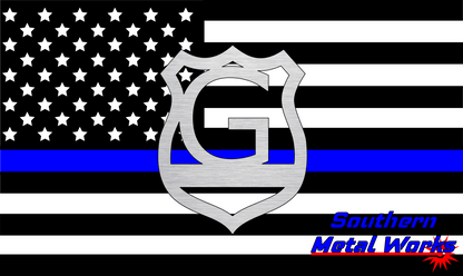 Police Badge A-Z Monogram Décor-DXF/SVG/PNG-Digital File