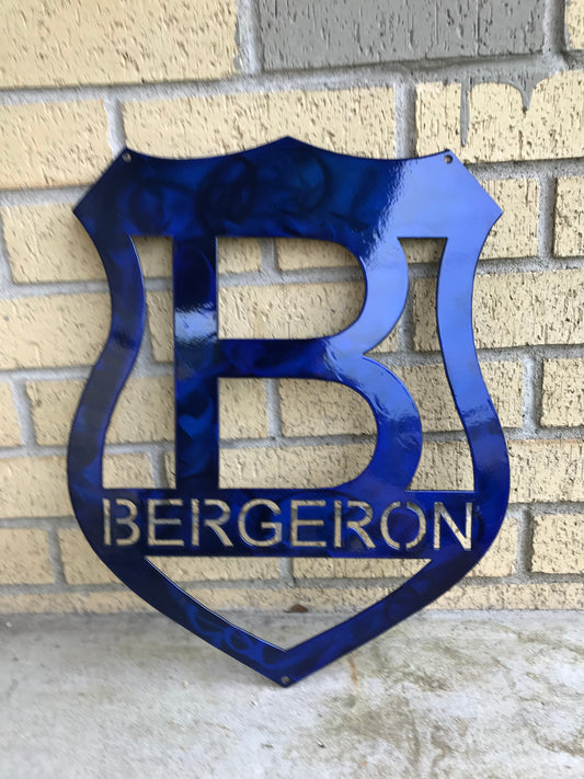 Police Badge A-Z Monogram Décor-DXF/SVG/PNG-Digital File