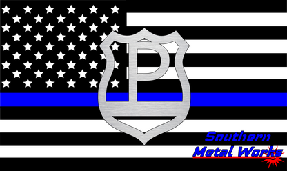 Police Badge A-Z Monogram Décor-DXF/SVG/PNG-Digital File