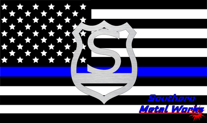 Police Badge A-Z Monogram Décor-DXF/SVG/PNG-Digital File