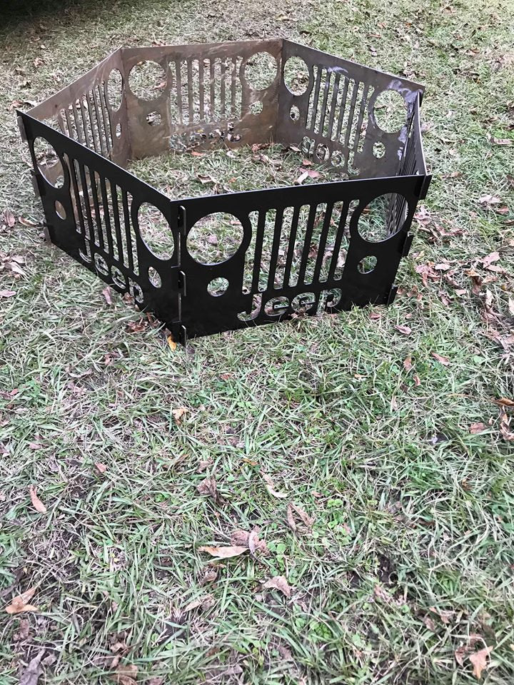 Custom Fire ring/Fire pit portable and collapsible