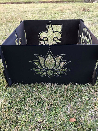 Fire pit, collapsible and portable fire ring