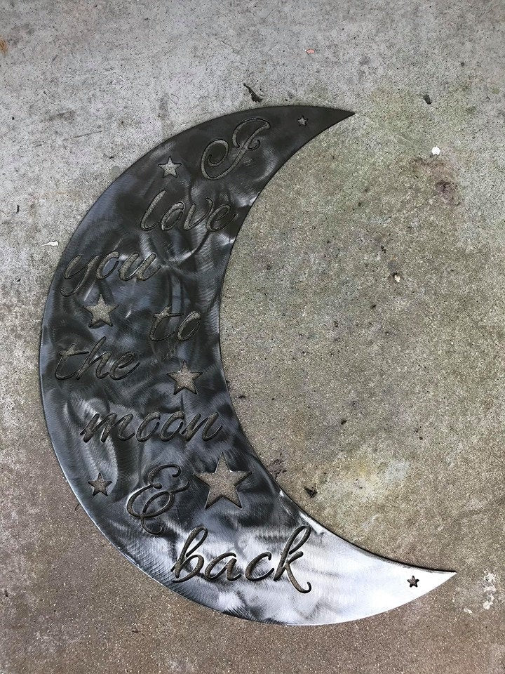 I love you to the moon and back sign