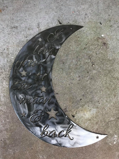 I love you to the moon and back sign