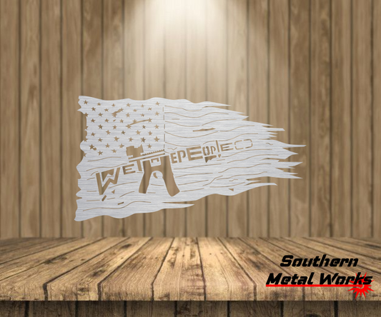 We the people AR-15 Tattered Flag DXF/SVG Digital file only